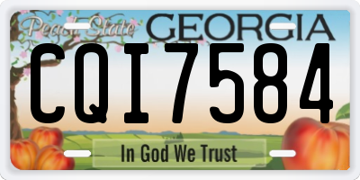 GA license plate CQI7584