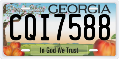 GA license plate CQI7588