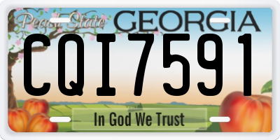 GA license plate CQI7591
