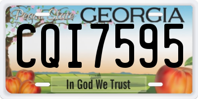 GA license plate CQI7595