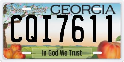 GA license plate CQI7611