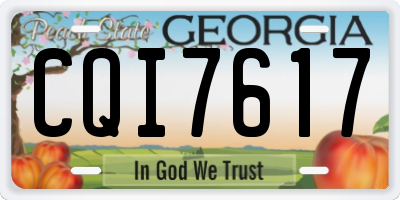GA license plate CQI7617