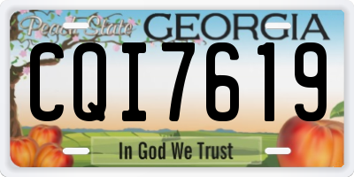 GA license plate CQI7619