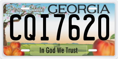 GA license plate CQI7620