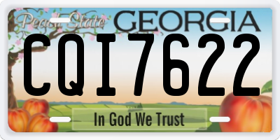 GA license plate CQI7622