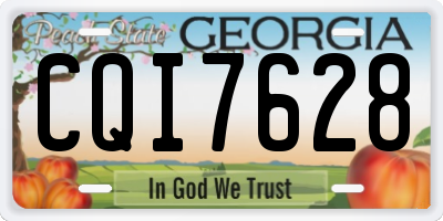 GA license plate CQI7628