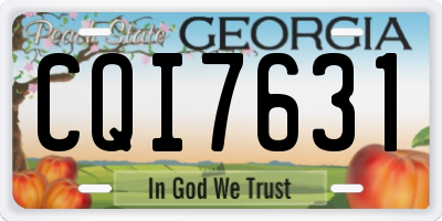 GA license plate CQI7631