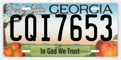 GA license plate CQI7653
