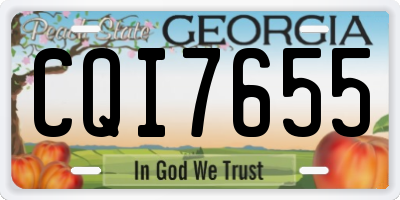 GA license plate CQI7655