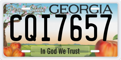 GA license plate CQI7657
