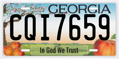 GA license plate CQI7659