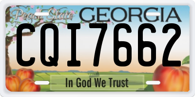 GA license plate CQI7662