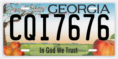 GA license plate CQI7676