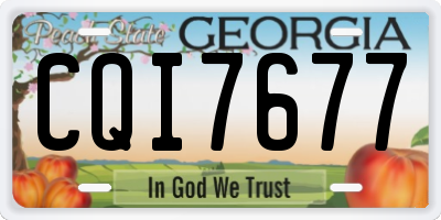 GA license plate CQI7677