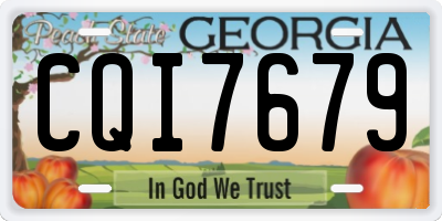 GA license plate CQI7679