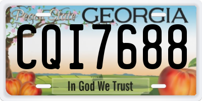 GA license plate CQI7688