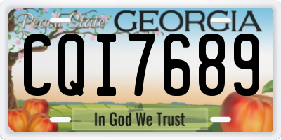 GA license plate CQI7689