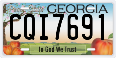 GA license plate CQI7691