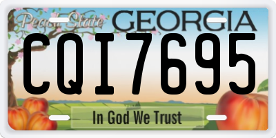 GA license plate CQI7695