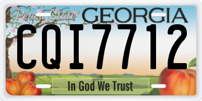 GA license plate CQI7712