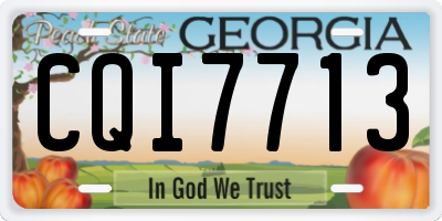 GA license plate CQI7713