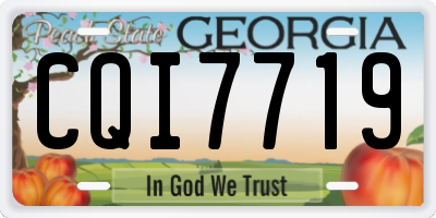 GA license plate CQI7719