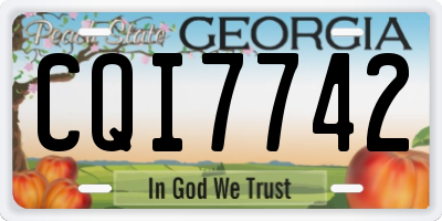 GA license plate CQI7742