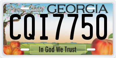 GA license plate CQI7750