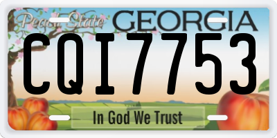 GA license plate CQI7753