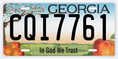 GA license plate CQI7761