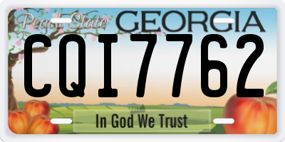 GA license plate CQI7762