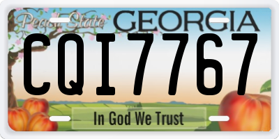 GA license plate CQI7767