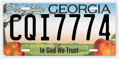 GA license plate CQI7774