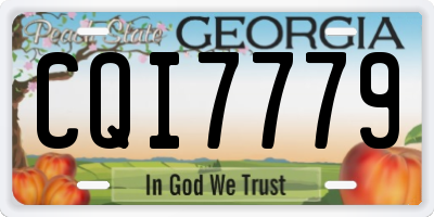 GA license plate CQI7779