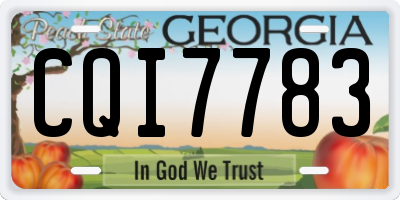 GA license plate CQI7783