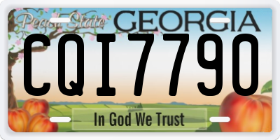 GA license plate CQI7790