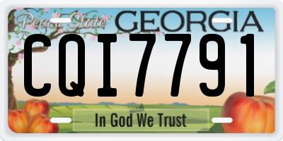GA license plate CQI7791