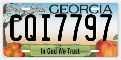 GA license plate CQI7797