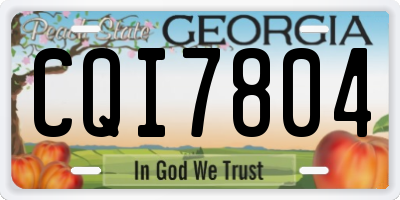GA license plate CQI7804