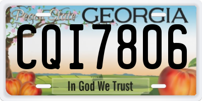 GA license plate CQI7806