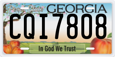 GA license plate CQI7808