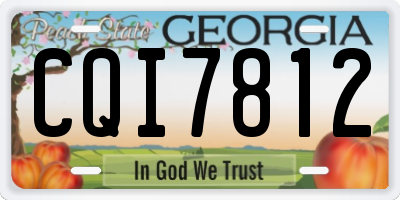 GA license plate CQI7812
