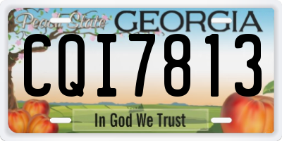 GA license plate CQI7813