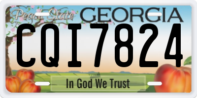 GA license plate CQI7824