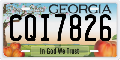 GA license plate CQI7826