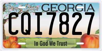 GA license plate CQI7827