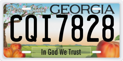 GA license plate CQI7828