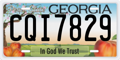 GA license plate CQI7829