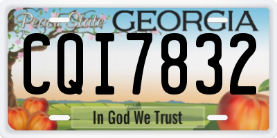 GA license plate CQI7832