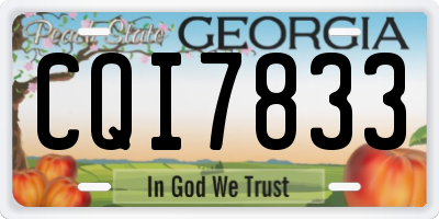 GA license plate CQI7833